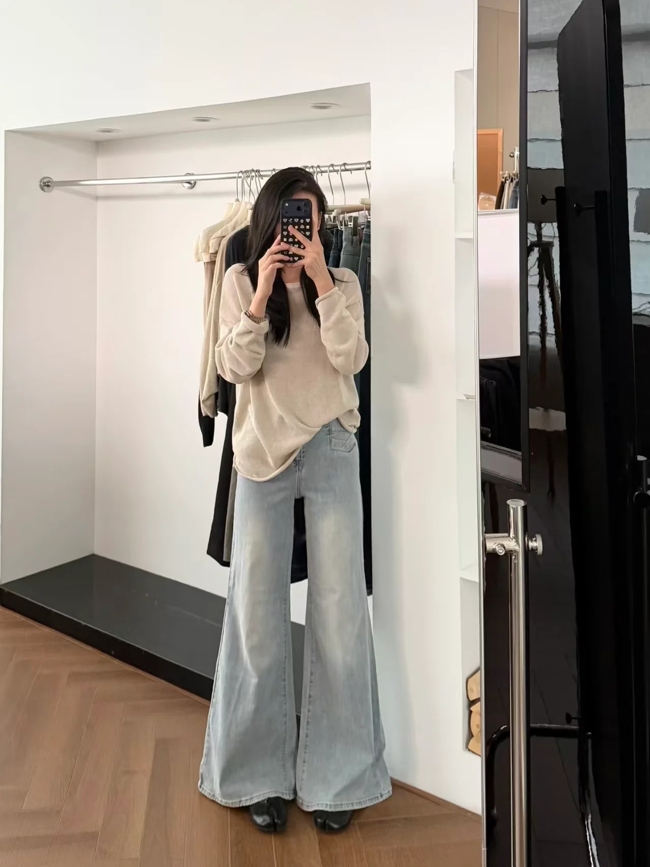 High Waist Flare Wide Leg Jeans - kcplan