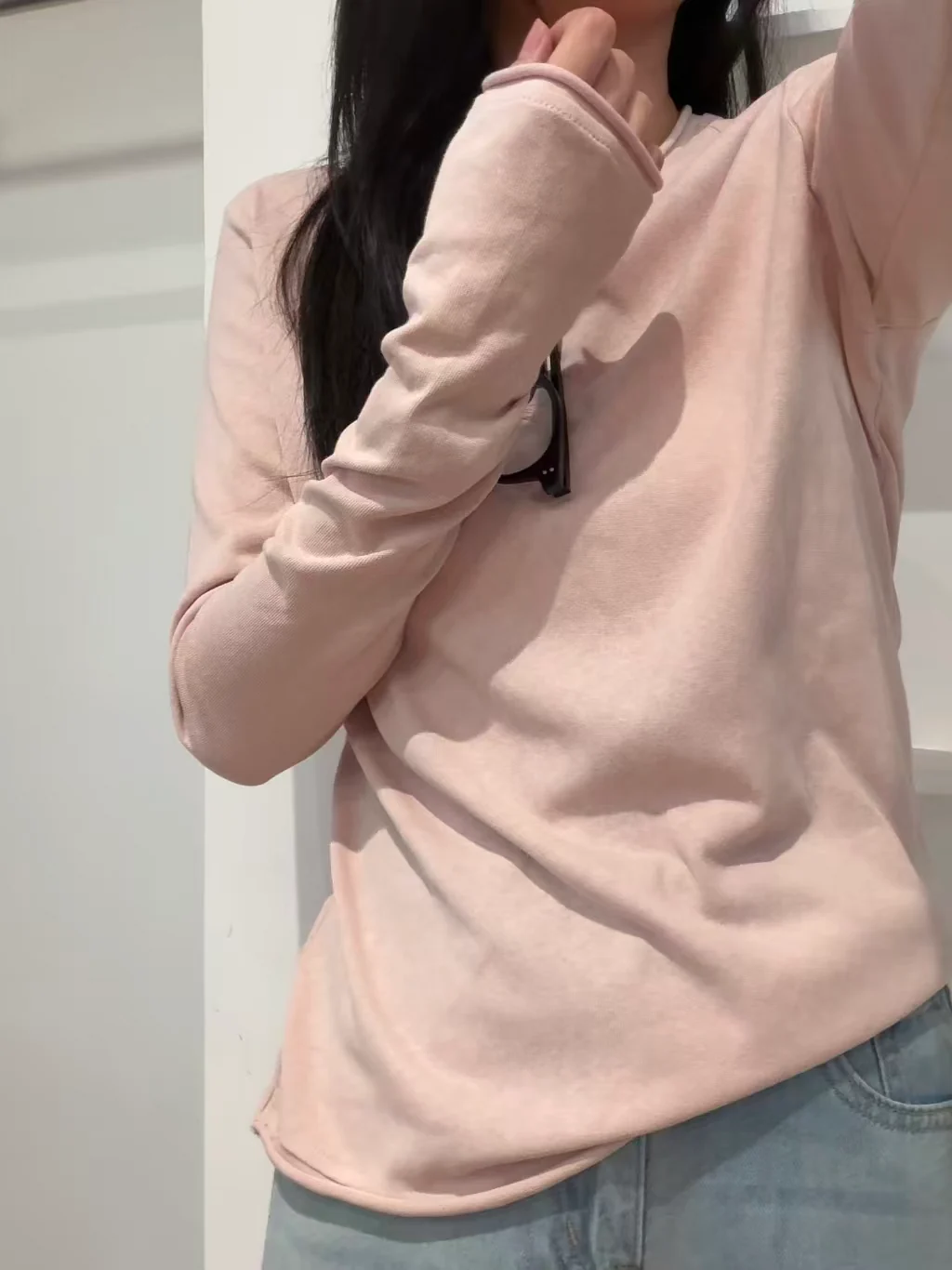 Raw Hem Relaxed Cotton Basic Tee - kcplan