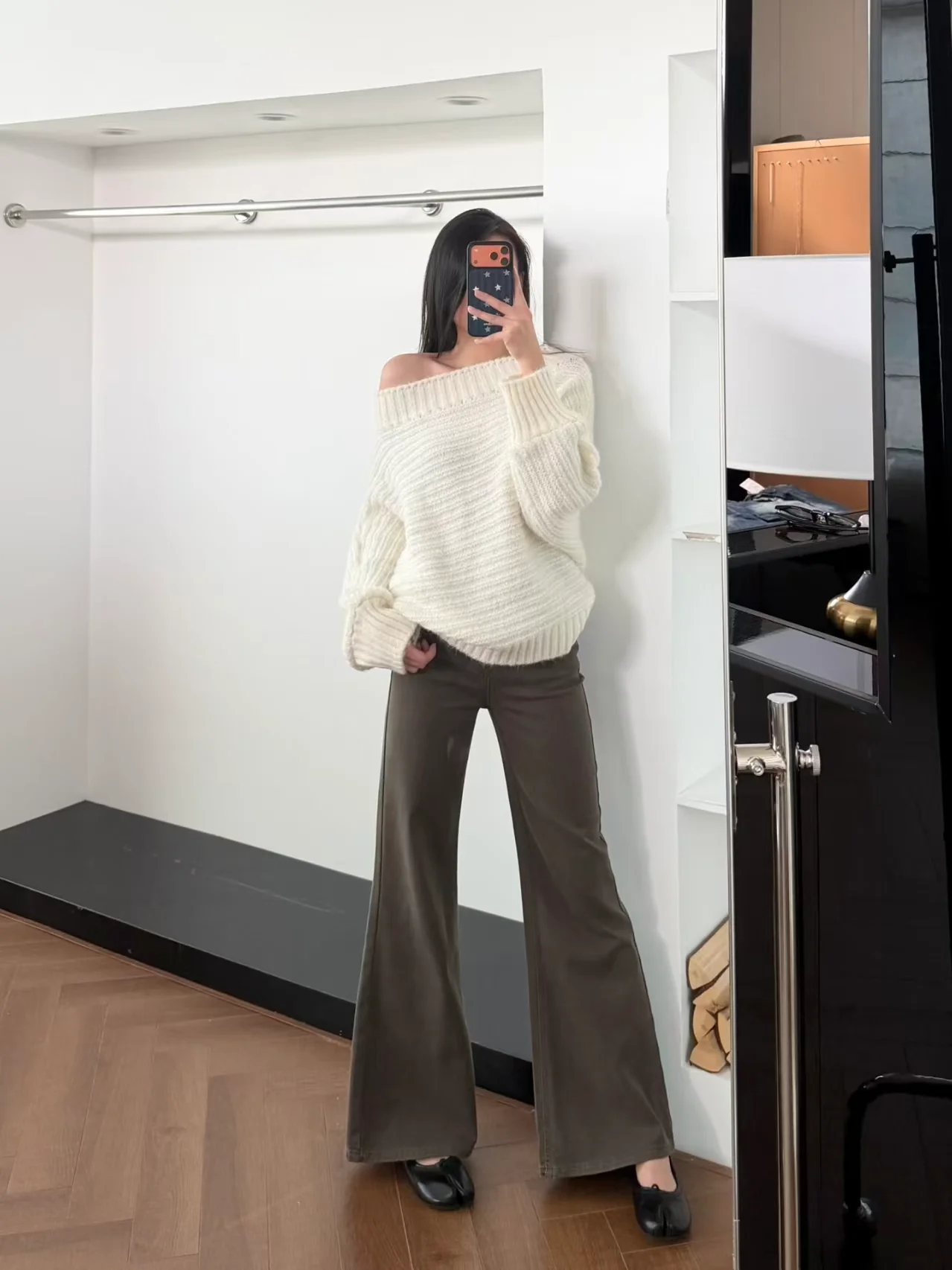 Off-Shoulder Oversized Wool-Blend Sweater - kcplan