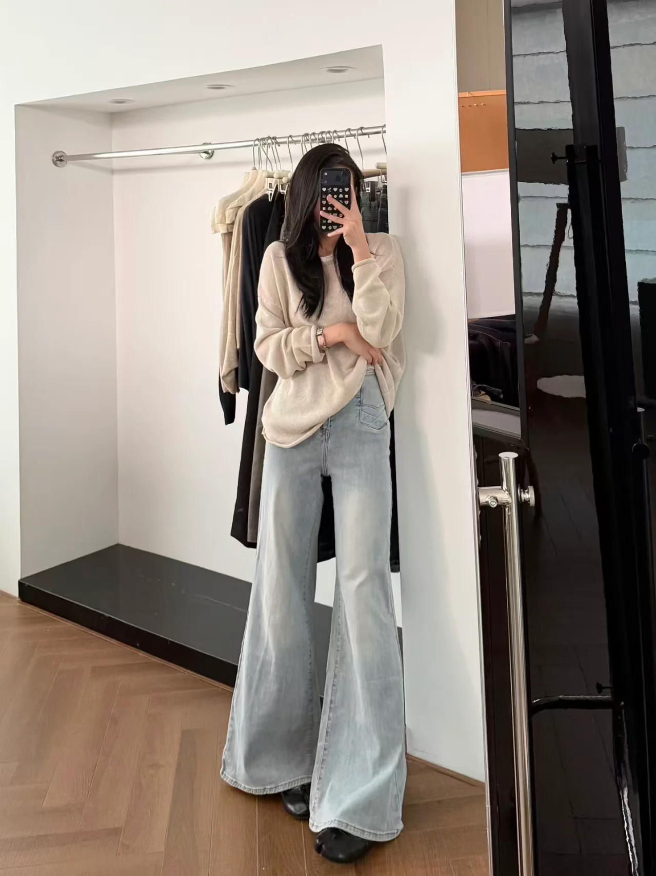High Waist Flare Wide Leg Jeans - kcplan
